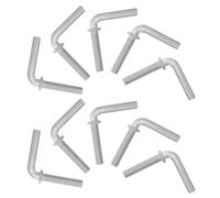 10 Pièces Fixations de Quincaillerie M8 X 38mm en Fer | Boulons en L sans Rondelle, , pour Maintenance D’appareil, Atelier et Bureau