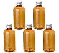 10 Pièces Flacon de Lotion 200ml en PET avec Couvercle Aluminium | Rangement Beauté, Bouchon Hermétique, Transport Extérieur, Surface Lisse Semi-transparente, pour Huiles
