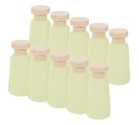 10 Pièces Flacons de Toilette de Voyage 100ml en Hdpe Vert Clair | Rechargeables, Étanches et Faciles à Nettoyer, Format Portable pour Shampoing, Lotion, Après-shampoing et Soins