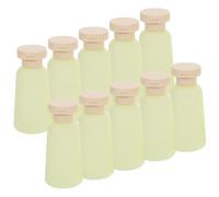 10 Pièces Flacons de Voyage Vides 100ml Hdpe, Rechargeables | Lot de Contenants Légers, Usage Shampoing et Lotion, Couleur Vert Clair, Faciles à Nettoyer