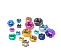 10 pièces for 1 Lot écrou hexagonal en alliage DIN934 M6/M8/M10X1.5mm serrure de moto vélo ne rouille pas(B-Burnt,M5)