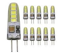 10 pièces G4 led 220V 1.5W 6000K Blanc froid 150LM, ampoules en silicone remplacent les ampoules halogènes traditionnelles 15W, angle de faisceau de 360 °