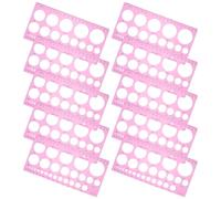 10 Pièces Gabarit Circulaire de Dessin Géométrique en Plastique | Mesure Précise et Traçage Régulier, Bords Lisses pour Papier, Usages Quilling et Croquis Graphiques