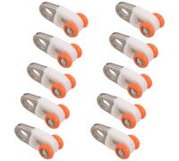 10 Pièces Galet de Rail de Rideau à Roulement Intégré, Acier Inoxydable | Installations Rail Droit, Montage DIY, Interface Ajustée, Fonctionnement Fluide et Pose Simple