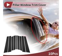 10 Pièces Garniture De Fenêtre De Pilier De Porte Avant Arrière Gauche Droite Pour Mercedes-Benz R-Class 2006-2015 Autocollant Anti-Rayures De Pilier De Portes Couverture Noire