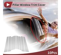 10 Pièces Garniture De Fenêtre Pilier Porte Voiture Avant Arrière Gauche Droite Pour Mercedes-Benz R-Class 06-15 Autocollant Anti-Rayures Couverture De Pilier Chrome Ton Argent