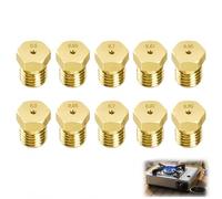 10 Pièces Gicleur Gaz Butane, Kit Conversion GPL Universel, 2x(0.5mm, 0.65mm, 0.7mm, 0.87mm, 0.95mm), Injecteur Butane pour Cuisinière, Bouchon de Conversion Gaz Bouteille, Accessoires Cuisson