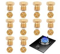10 Pièces Gicleur gaz Butane Universels Kit de Conversion Injecteur de Gaz Gicleur Bouteille pour Cuisinière à Gaz de Brûleur au Propane GPL Bouteille Gicleur Brûleur 0,5mm*2 0,7mm*4 0,87mm*2 1,02mm*2