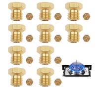10 Pièces Gicleurs Gaz Butane Universel, Gicleur Gaz de Ville, pour Cuisinière et Plaque de Cuisson, Kit de Conversion Gicleur Gaz Bouteille Butane(0.5/0.7/0.7/0.73/0.87/0.93/0.93/1.02/1.15/1.35mm)