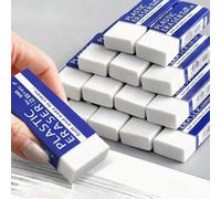10 pièces Gommes à crayon 2B, Écriture propre sans laisser de traces, Gommes blanches rectangulaires, Convient pour l'école, le bureau, le dessin, Design mignon, Cadeau de rentrée scolaire/Noël, Fourn