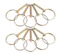 10 Pièces Goupille de Verrouillage Ronde en Acier M10 | Kit de Sécurité, Installation Facile, Usage Agricole et Transport de Récoltes, Clips de Fixation