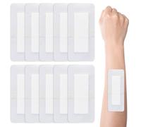 10 Pièces Grand Pansement Cicatrisant 10x25cm Pansements Cicatrisant, Pansement Colloidal Respirant Et Doux Pour La Peau Favorise La Cicatrisation Très Absorbant Convient Pour Les Soins À Domicile