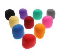 10 Pièces Housse de Micro en Mousse Coupe-vent | Protection les Projections Bruit du Vent, Remplacement Pratique, Repérage par Couleur, Karaoké Couleur Aléatoire