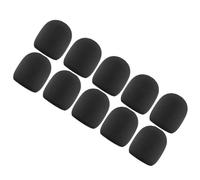 10 Pièces Housse Épaisse en Mousse et Standard Noir | Absorption des Chocs, Pose Facile sur Micro, Usage Scène et Télévision, Lot pour Chanteurs et Journalistes