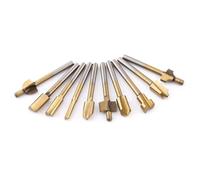 10 Pièces HSS Enduit Coupe-Bois Tondeuse Routeur Machine Bits 1/8 tige Comprend Dix Différents et Permettant de Choisir les Tailles du Projet, qu'il s'agisse de Fraisage ou