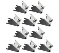 10 Pièces Inoxydable Carré Clips Réfrigérateur, Étagères Réfrigérateur à Clip, 1,5 mm Épaissir Acier Inoxydable 304 Durable Supports Tablette Congélateur pour Réfrigérateur, Congélateur (Argent)