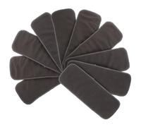 10 Pièces Insert Couche Lavable au Charbon de Bambou, -né | Réutilisable et Lavable, Confort Doux pour Peau Sensible, Usage Quotidien, Nuit, Table à Bébé et Poussettes
