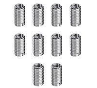 10 Pièces Insert Fileté M8/M10, Insert de Filetage Autotaraudeur, Écrous à Visser M8 x 1,25 mm Femelle, M10 x 1,5 mm Mâle, 12mm Long, Kit de Réparation de Filetage pour Maintenance Matérielle