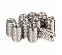 10 Pièces Insert Fileté Metal, Insert Fileté Autotaraudant Filetage Femelle M4 X 0.7mm Filetage Mâle M6 X 1mm Longueur 10mm Inserts Filetés pour Équipement Mécanique De Turbine À Vapeur Automobile