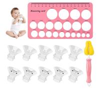 10 Pièces Inserts de Bride 13/15/17/19/21mm pour bride 24mm bouclier de la plupart des pompes, Compatibles Avec Momcozy/Philips/Bellababy/Nuliie Tire Lait, Accessoires de Tire-Lait Portable
