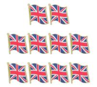 10 Pièces Insigne de Revers du Royaume-uni en Alliage | Attache Sécurisée, Finition Émail Lisse, Usage Polyvalent, Sorties Décontractées et Événements Formels