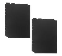 10 Pièces Intercalaires de Classeur PP Noir 6 Trous, Séparateurs | Design Créatif, Indexation et Repérage, Tri des Documents, Jeux, pour Recherche et Pages