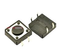 10 pièces interrupteur tactile Micro bouton pied en cuivre Vertical 4 broches 12 * 12 * 4.3/5/6/7/8/9/10/11/12/13(12.12.6)