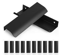 10 Pièces Invisible Poignee de Meuble, Invisible Poignee de Meuble 120 mm, Poignée D'armoire Invisible Avec Des Vis, Poignée Profil Cuisine Espace Aluminium(80-120 MM) (120 mm)