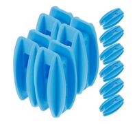 10 Pièces Isolateur en Plastique Bleu à Fente Inclinée | Surface Lisse Résistante aux Intempéries, Remplacement Pratique, Espacement des Poteaux, pour Éleveurs, Alpagas et Bovins