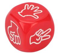 10 pièces jeu de devinettes de doigt dés couleur vive éducatif en plastique 6 faces jeu de dés pour fête rouge