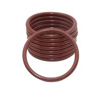 10 Pièces Joint Torique en Caoutchouc Fluoré, 14.1mm x 9.3mm x 2.4mm, Fil Diamètre 2.4 mm OD 14.1 mm, Brun FKM Joint Étanchéité pour Machines Plomberie