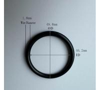 10 Pièces Joints toriques en caoutchouc nitrile, Fil Diamètre 1.8 mm, ID 46.2 mm, OD 49.8 mm, Joint torique rond