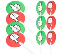 10 Pièces Jury Scolaire Réutilisable à Main, Plastique Rouge Vert | Réponse Visuelle Rapide, pour Quiz et Questions-réponses, Bords Lisses, Prise Confortable, Usage Classe