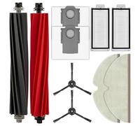 10 pièces Kit d'accessoires de rechange pour aspirateur robot Roborock Q5 Pro Plus Q5 Pro+ Q8 Max Q8 Max+, 2 brosses rotatives 2 filtres HEPA, 2 brosses latérales, 2 sacs à poussière 2 serpillères