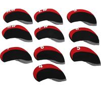 10 pièces/kit de cuir club de golf fers Head Covers Golf Putter Club Head Protector Set Case Rouge