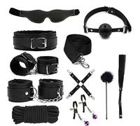 10 Pièces Kit De Fitness Complet Du Corps En Nylon Pour Couples - Ensemble D'étirements Et D'entraînement De Yoga En Couple (Noir)