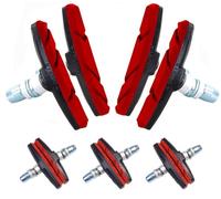 10 pièces kit de frein vélo pour Shimano | 5 paires de patins de frein ROUGE pour le vélo | V-brake 70mm V-brake symétrique | plaquettes de frein | gommes de frein | kit de patins de frein | patins de