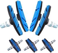 10 pièces kit de freinage vélo pour Shimano | 5 paires de patins de frein BLEU pour le vélo | V-Brake 70mm V-Brake symétrique | Plaquettes de frein | Gommes de frein | Jeu de patins de frein | Patins