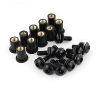 10 Pièces/kit Écrous Métriques M5 15 Mm En Caoutchouc Pour Moto Écrans De Protection Carénages Vis Et Boulons En Aluminium Pour Moto Accessoires De Modification Pour Moto