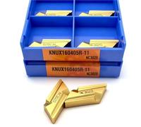 10 pièces KNUX160405R KNUX160405L insert de fraisage en carbure pour fraise à visage et d'épaule sur le traitement l'acier la fonte Plaquettes de Carbure CNC(KNUX160405R NC3020)
