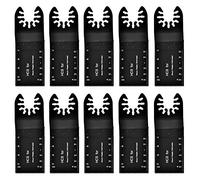10 pièces Lame de Scies Oscillantes 32 MM Lames de Coupe Outil Oscillant Multifonction Bi-métaux pour Bois, Plastique et Métal Mou