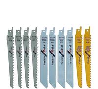 10 pièces lames de scie alternative ensemble lame de scie sabre en acier à grande vitesse for la coupe du bois et du métal