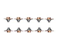 10 pièces Laser Machine de découpe Buse D28 / D32 Bulle de cuivre simple et double couche High-speed chrome-plated double layer nozzle D28H15 Hole diameter 1.6mm