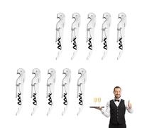 10 pièces Limonadier Professionnel Serveur,Tire Bouchon Professionnel,Couteaux de Sommelier en Acier Inoxydable Avec DéCapsuleur et Coupe-Capsule (Blanc)