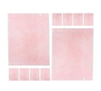 10 Pièces Lingettes Démaquillantes Portables Jetables, Rose | Non-tissé Végétal, Texture Douce et Confortable, Format Compact pour Voyage et Démaquillage