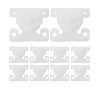 10 Pièces Loquet à Ressort en Plastique, Plaque Arrière Blanche | Mécanisme à Bille Plastique, Maintien Résistant aux Vibrations, pour Meubles et Placards en Mouvement