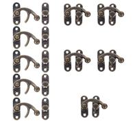 10 Pièces Loquet de Verrouillage Vintage en Métal, Style Antique | Fermeture Discrète à Montage Caché, Bras Oscillant Robuste, avec Vis de Fixation pour Projets Bois