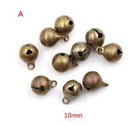 10 Pièces/Lot 10/12/14cm Bronze Métal Jingle Cloches En Vrac Bricolage Artisanat Accessoires Festival Fête Décoration Arbre De Noël Décorations