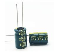 10 pièces/lot 6.3v 2200uf 8 * 16mm condensateur électrolytique en aluminium basse impédance haute fréquence 2200uf 6.3v2200uf 20%