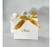 10 pièces/lot Boîte à bonbons mini blanche. Boîtes d'emballage pour cadeaux de baby shower. Sacs à bonbons, faveurs de mariage, décoration de fête d'anniversaire, Noël, Saint-Valentin Taille UniqueLet